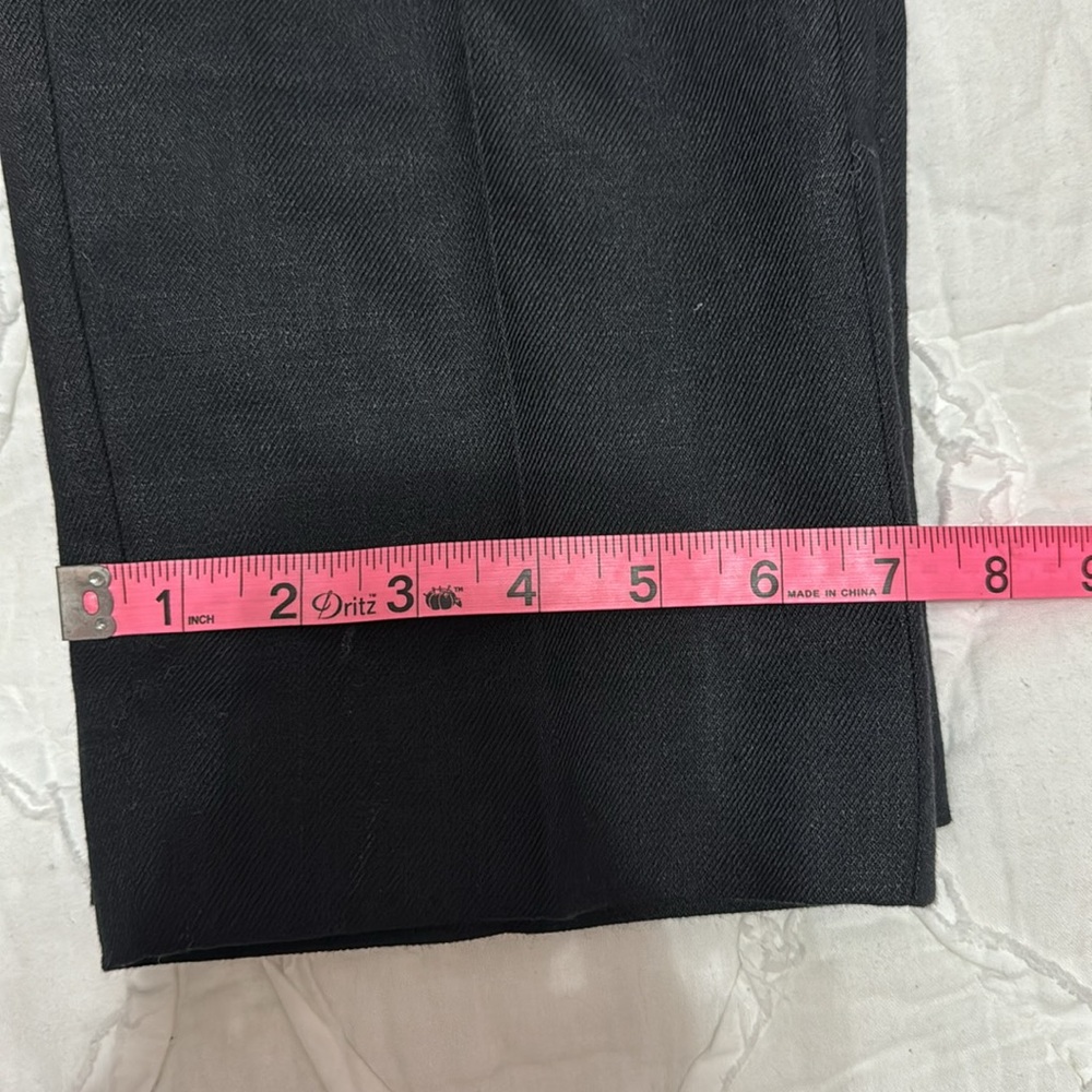 Like New J. Crew Kate Linen Blend Straight Leg Stretch Pants, Black 0 - Picture 9 of 9